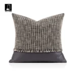Cushions for Sofas and Living Rooms: Light Luxury, High-End, Modern Minimalist, Beige and Black Striped Fabric, Creative Patchwork, Headboard and Armrest Cushions