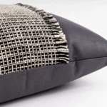 Cushions for Sofas and Living Rooms: Light Luxury, High-End, Modern Minimalist, Beige and Black Striped Fabric, Creative Patchwork, Headboard and Armrest Cushions - Image 4