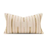 Soft furnishings, sofas, model homes, bay windows, modern, Nordic, Italian, light luxury, hand-beaded, gold metallic throw pillows - Image 5