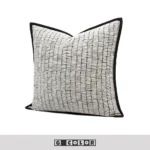 Soft Furnishings: Sofa, Model Home, Bay Window, Hotel, B&B, Modern, Nordic, Minimalist, Light Luxury, Black and White, Textured Cushions and Pillows - Image 2