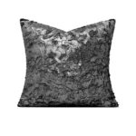 Soft furnishings: Sofa, model home, bay window, modern, Nordic, Italian, light luxury, high-end, deep gray, gold-embossed, crinkled throw pillows - Image 5