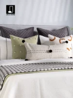 12-Piece Green-Toned Children's Room Soft Furnishings Set: Minimalist Modern Instagram-Style Pillows, Throws, and Bedding - Image 2
