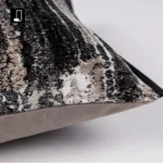 Black, White, and Beige Shag-Textured Cushions for Sofas and Living Rooms: A Luxurious, High-End Look—Sample Model for Villa Bedroom Headboard Pillows - Image 4