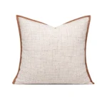 Showroom Home Decor: Cushions, Sofa, Living Room, Italian-Style Light Luxury, Brown-Edged Textured Headboard Pillows, Large Backrest Cushions - Image 6