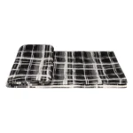 Modern Nordic-style model villa throw blanket; hotel-style Italian-inspired luxury sofa throw; black-and-white striped footboard throw - Image 5