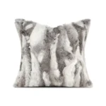 Minimalist Modern New Chinese-Style Nordic-Inspired Sofa Showroom Cushions: Gray-White Rabbit Fur Plush Cushions - Image 5