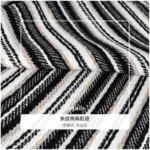 Modern Luxury Showroom: Black-and-White Striped Cotton-Linen Throw; Villa Living Room Embroidered Knit Throw; Hotel Bedspread - Image 3