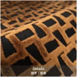 Brocade and Brown Shaggy Cushions: Luxury-Style Living Room Sofa Pillows for Villas, Hotel Model Rooms, and Showroom Cushion Sets - Image 3