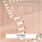 Jinsese Home Decor: Pink Cushion for Girls' Room, Villa-Style Deer-Print Velvet Hand-Tied Cord Cushion, Bedding Cushion Cover for Children's Room - Image 7