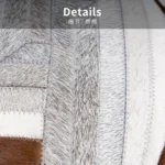 Coffee-colored, high-end, luxury-style woven horsehair square throw pillow for sofas and living rooms; model home and villa bedside cushion - Image 3