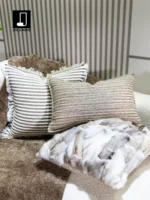 Showroom Cushions: Sofa, Living Room, Light Luxury, High-End, Sophisticated, Minimalist, Modern, Imported, Tech Fleece Cushion Covers - Image 5