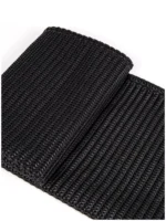 Showroom Villa Living Room Sofa Throw and Bedspread; Hotel-Style Italian-Inspired Light Luxury Black Leather-Weave Textured Footboard Throw - Image 4