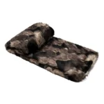 Modern Luxury Villa Showroom: Bed Throw, Hotel-Style Sofa Cover, Soft Brown Faux Fur Footboard Throw - Image 4