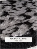 Italian-style light luxury brown bedding set for a soft-decorated model home, featuring hand-woven throw blankets and pillows with a peacock feather-inspired design - Image 3