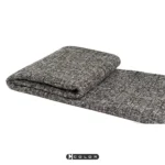 Soft Furnishings for Model Homes: Scandinavian Modern and Italian-Style Luxury Living Room with Bay Window—Black-and-White Cotton-Linen Textured Throw and Lounge Blanket - Image 3