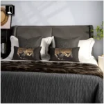 10-Piece Gray-Toned Bedding Set for Soft Furnishings Showrooms, Hotel Furniture Showrooms, Bedding, Peacock Feather Throws, and Pillows - Image 3