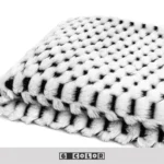 Show Home: Scandinavian Minimalist, Modern, New Chinese-Style, Light Luxury Living Room with Bay Window; Black-and-White Bedside Rug; Instagram-Style Plush Throw - Image 3