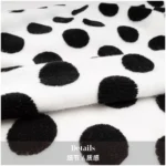 Jinshi Modern Minimalist Showroom: Black-and-White Polka Dot Throw, Children's Room Footboard Rug, Villa Showroom Sofa Throw - Image 3