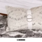 Soft Furnishings for Model Homes: Luxury 4-Piece Bedding Set in Orange Leather and White, Iins-Style Bedding - Image 4