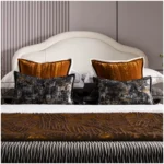 Brocade-Style Light Luxury Coffee-Orange 12-Piece Bedding Set for Model Homes, B&Bs, Villas, and Showrooms—High-End Multi-Piece Set - Image 5