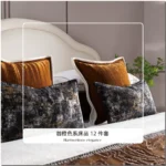 Brocade-Style Light Luxury Coffee-Orange 12-Piece Bedding Set for Model Homes, B&Bs, Villas, and Showrooms—High-End Multi-Piece Set - Image 3