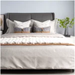 10-Piece Orange-Toned Bedding Set for Soft Furnishings Showroom; Hotel Furniture Showroom Bedding; Fleece Throw; White Cushions - Image 4