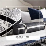 Jinshi Model Home: Children's Room Green Bedding 9-Piece Set for Guesthouse and Villa Showrooms—High-End Custom Multi-Piece Sets - Image 3