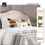 Jinshi Children's Room Showroom: Green 9-Piece Bedding Set; Custom Bedding Sets for Hotels, Villas, and Showrooms