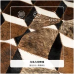 Geometric-patterned horsehair cushion covers for villa living rooms, sofa cushion covers for model homes, and light luxury hotel-style cushion covers - Image 3