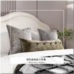 Colorful model room in antique style – 9-piece bedding set in green – Custom bedding sets for hotels, villas, and showrooms - Image 3