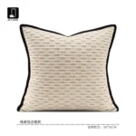 Soft Furnishings: Sofa, Model Home, Bay Window, Hotel, B&B, Modern, Nordic, Minimalist, Light Luxury, Beige, Linen, Cushions, Pillows