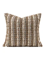 Cushions for Sofas and Living Rooms: Light Luxury, High-End, Resort-Style, Wabi-Sabi Aesthetic, B&B-Inspired, Coffee-Brown Cotton-Linen Rope-Woven Bedside and Sofa Pillows - Image 6