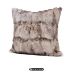 Soft Furnishings: Sofa, Model Home, Bay Window, Hotel, Modern, Nordic, Minimalist, Light Luxury, Brown Fox Fur Cushion Covers - Image 2