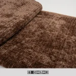 Soft Furnishings for Model Homes: Scandinavian Minimalist, Modern, and Italian-inspired Luxury Living Room with Bay Window; Coffee-colored Textured Rug and Footboard Rug - Image 3