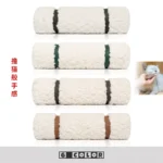 Designer Showroom Sofa: Modern Italian-Style Light Luxury High-End Soft-Pile Woven Leather Patchwork Cylindrical Back Cushion