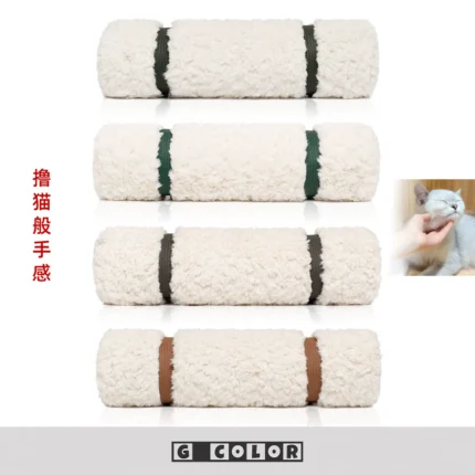 Designer Showroom Sofa: Modern Italian-Style Light Luxury High-End Soft-Pile Woven Leather Patchwork Cylindrical Back Cushion