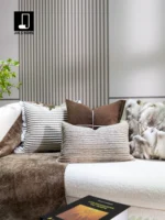 Showroom Cushions: Sofa, Living Room, Light Luxury, High-End, Sophisticated, Minimalist, Modern, Imported, Tech Fleece Cushion Covers - Image 3