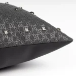 Decorative Cushion for Sofa, Living Room, Light Luxury, Premium Look, Gray Leather, Hand-Tufted, Lumbar Pillow, Model Home, Villa, Bedside Cushion - Image 4