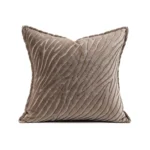 Velvet Deep Brown Cushions: Light Luxury Living Room Sofa Cushions with Wavy Shag Design—Model Home Cushions, Showroom Cushions, and Cushion Covers - Image 5