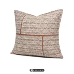 Showroom Furniture: Cushions, Sofas, Living Room, Minimalist Modern, Coffee Brown, Geometric Patchwork, Bedside Pillows, Large Back Cushions - Image 3