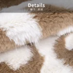 Yellow Faux Fur Square Cushions for Sofas and Living Rooms: Luxurious and Sophisticated, Modern Showroom Style, Villa Bedside Cushions - Image 3