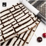 Jinshi Light Luxury Showroom Sofa Pillows: White and Beige Geometric Shaggy Cushions, Vintage-Style Villa Cushions, Showroom Cushions - Image 2