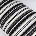 Cushion for Sofa, Living Room, Model Home, Villa: Light Luxury, Sophisticated Style, Black and White Cotton-Linen, Fringed, Tasseled, Bed Pillow, Lumbar Support Cushion - Image 4