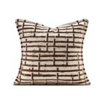 Jinshi Light Luxury Showroom Sofa Pillows: White and Beige Geometric Shaggy Cushions, Vintage-Style Villa Cushions, Showroom Cushions - Image 5