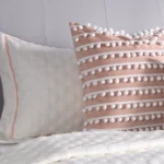 Soft Furnishings for Model Homes: 8-Piece Pink Bedding Set for Girls' Rooms with Polka Dot Patterns, Embroidered Pillows, and Throw Blankets for Children's Rooms - Image 5