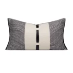 Soft furnishings: Sofa, model home, bedside, bay window, Nordic, Italian, light luxury, gray leather, hand-laced lumbar pillows, cushions - Image 5