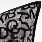 Interior Decor: Minimalist, Modern, New Chinese, and Scandinavian Minimalist Sofa Showroom - Black and White Letter-Patterned Cushion Covers - Image 2