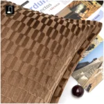 Brocade and Brown Shaggy Cushions: Luxury-Style Living Room Sofa Pillows for Villas, Hotel Model Rooms, and Showroom Cushion Sets - Image 2