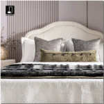 Colorful model room in antique style – 9-piece bedding set in green – Custom bedding sets for hotels, villas, and showrooms - Image 2