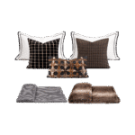 Modern Luxury 9-Piece Bedding Set for Show Homes | Multi-Piece Bedding Sets in a Vintage-Style Villa Furniture Showroom in Taupe - Image 9
